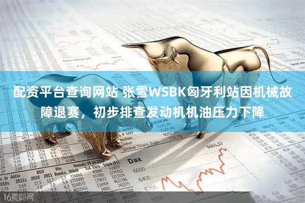 配资平台查询网站 张雪WSBK匈牙利站因机械故障退赛，初步排查发动机机油压力下降